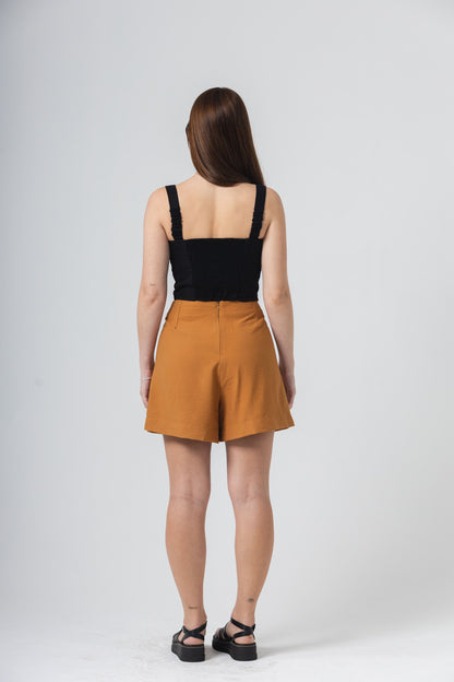 Saia Shorts Capri com Fendas Laterais
