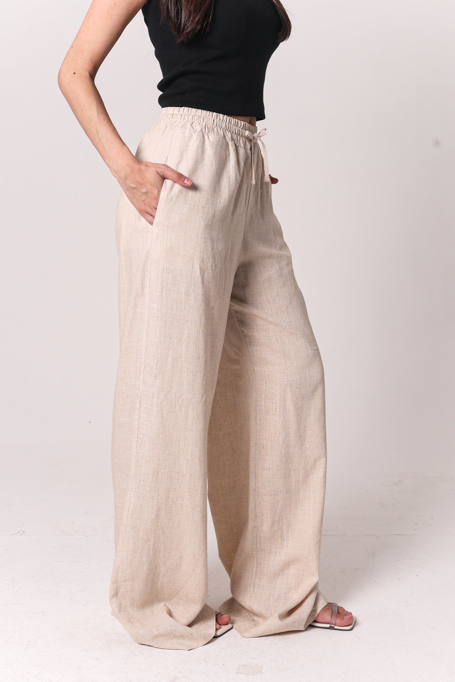 Calça Pantalona Bali Linho & Viscose