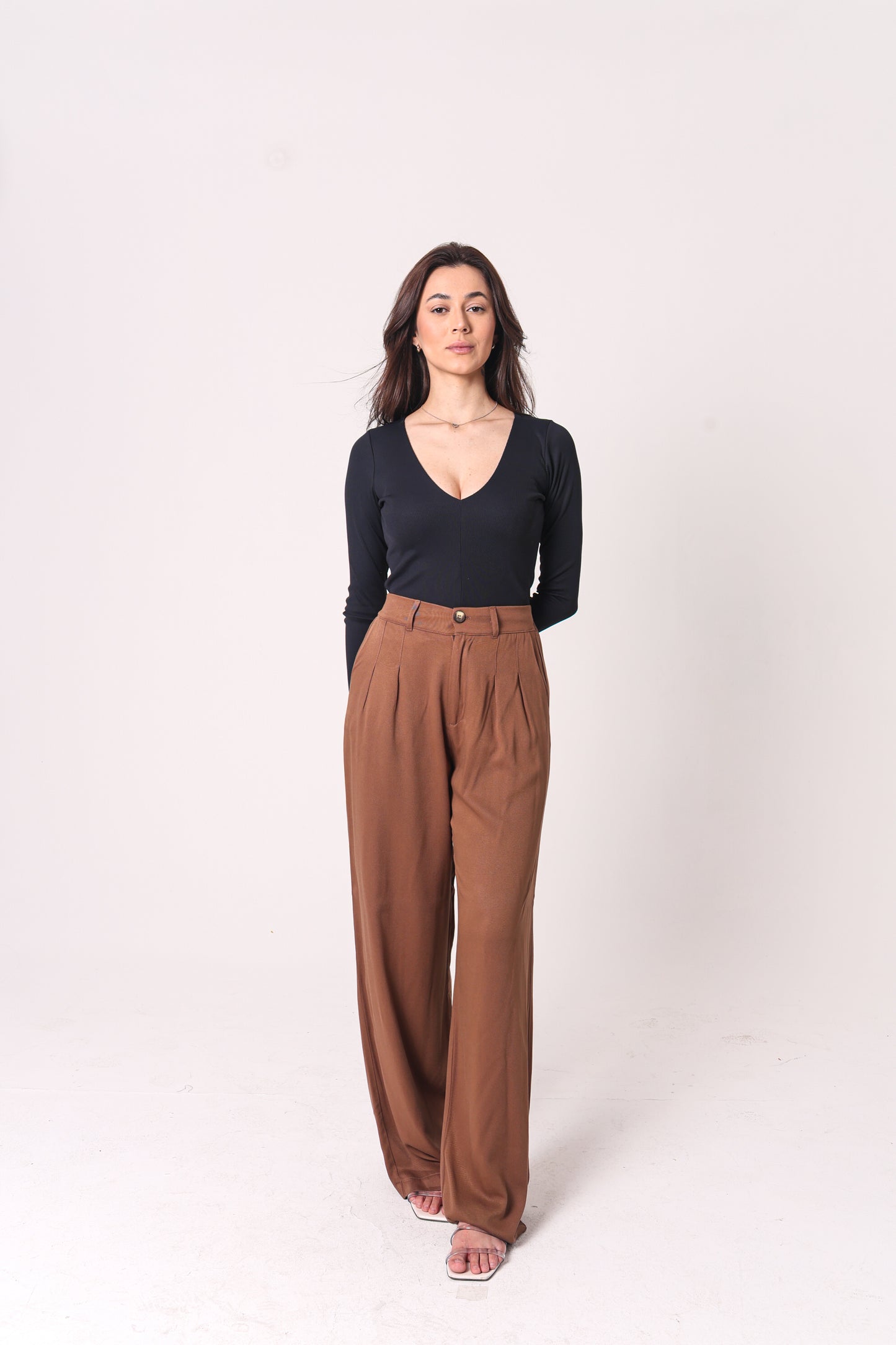 Body Ana Feminino em Poliamida com Decote V