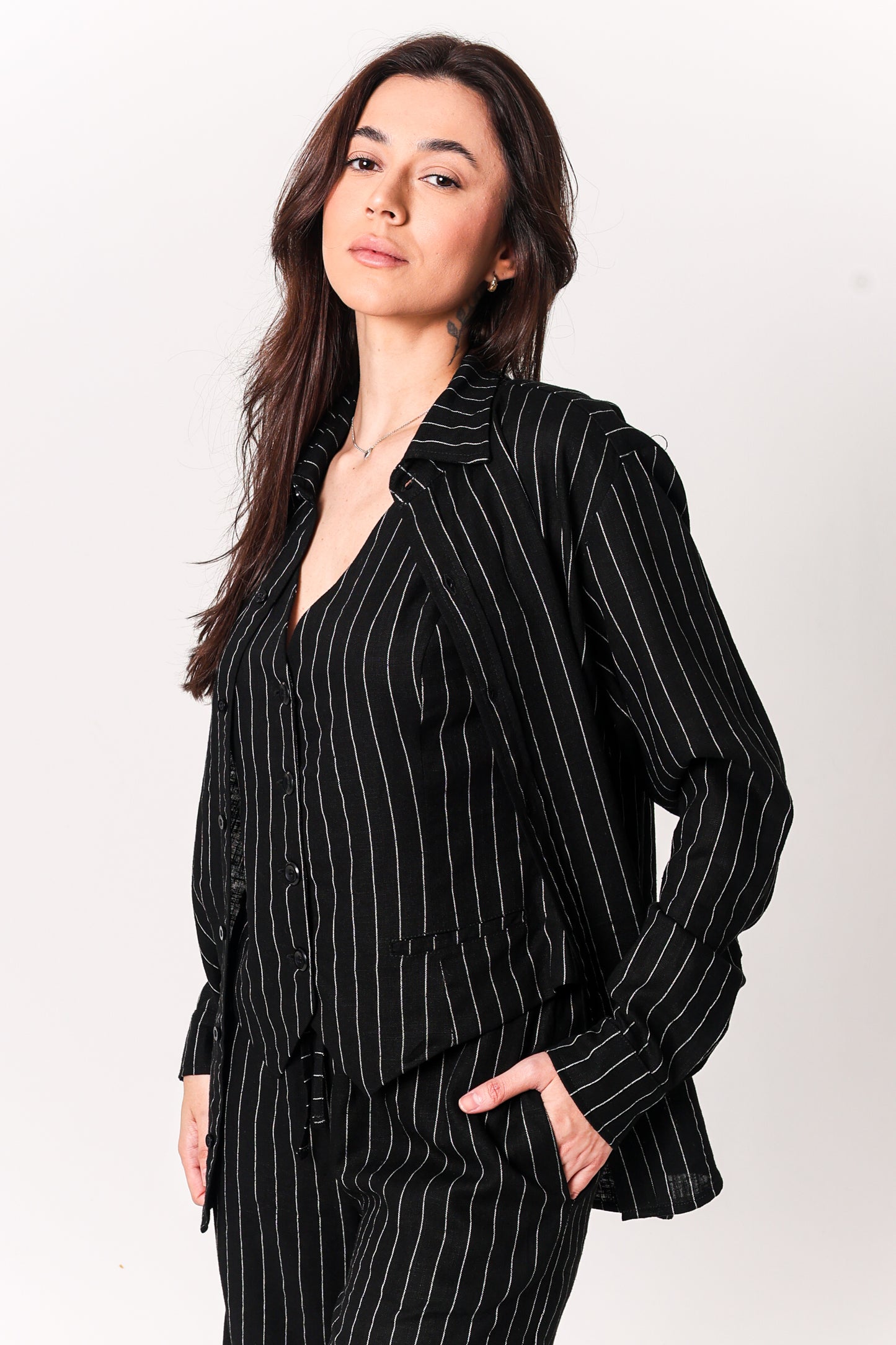 Camisa Noronha Feminino em Viscose com Linho
