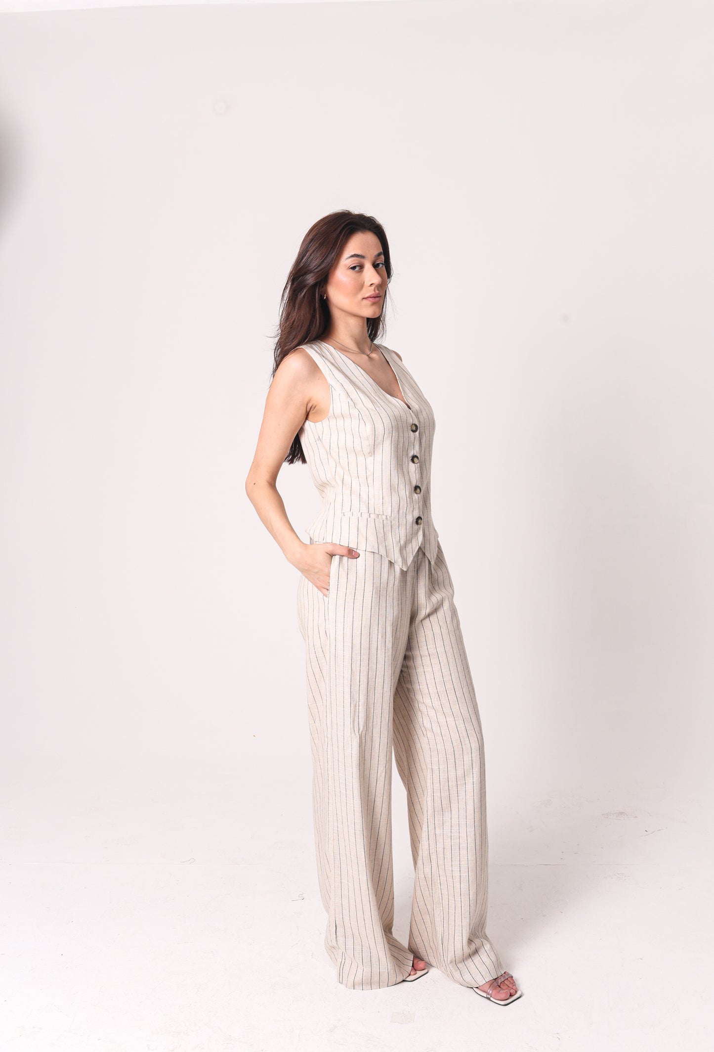 Colete Noronha Feminino em Viscose com Linho
