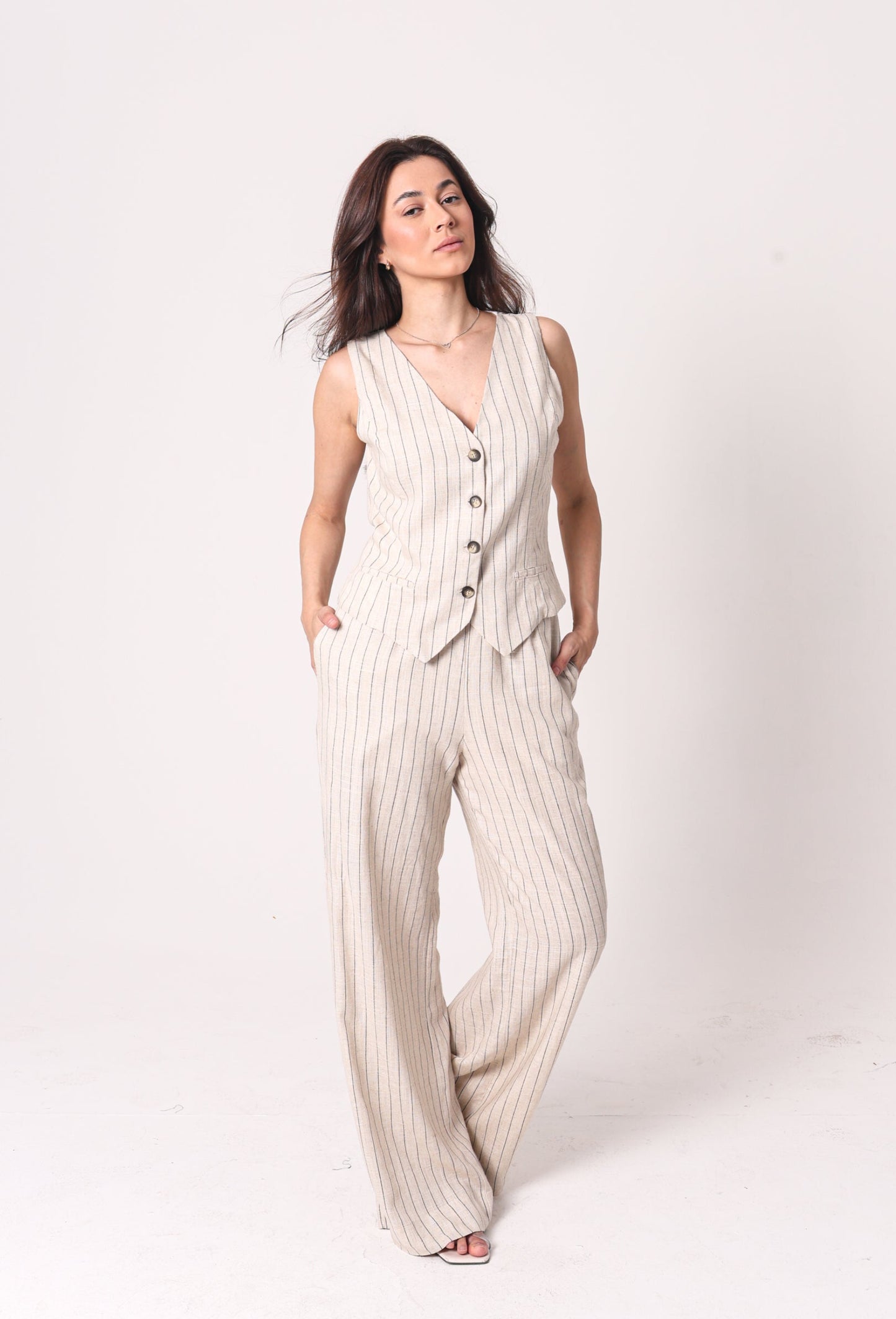 Colete Noronha Feminino em Viscose com Linho