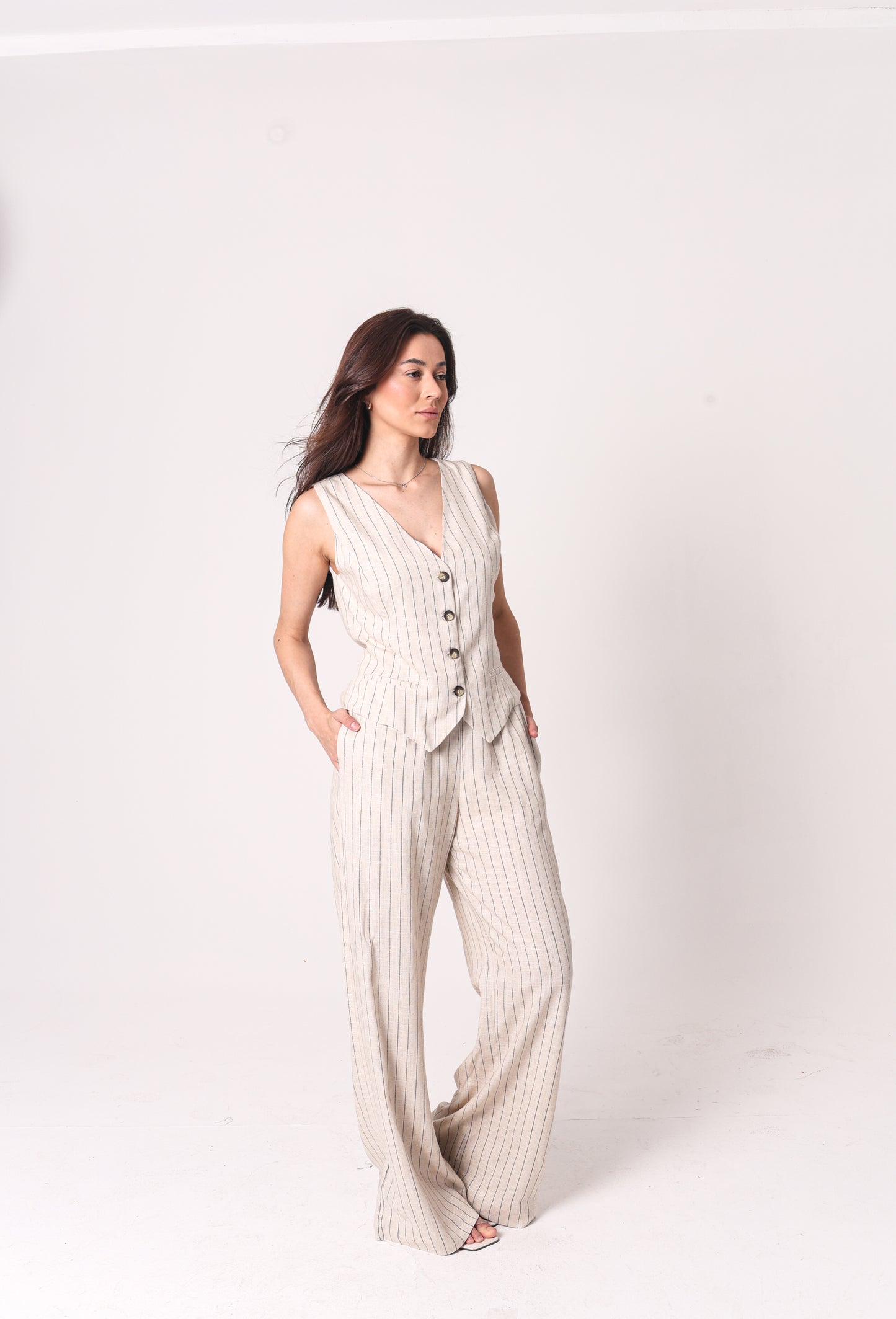 Colete Noronha Feminino em Viscose com Linho