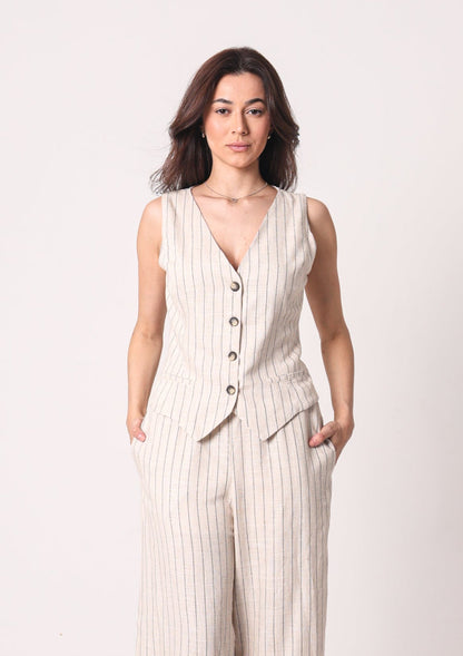 Colete Noronha Feminino em Viscose com Linho